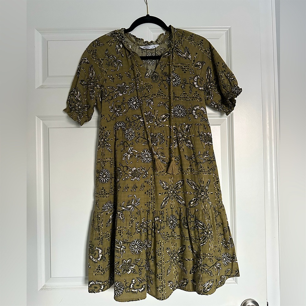 SONOMA Tiered Babydoll Dress with Smocked Sleeves